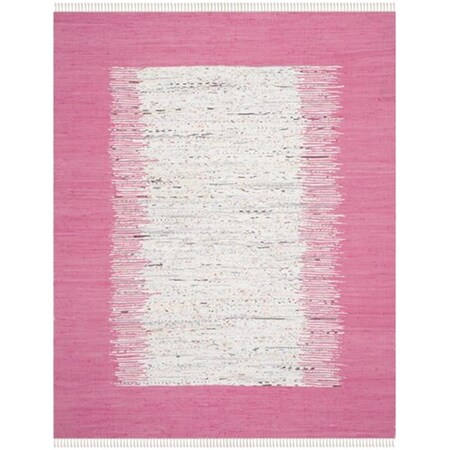 Safavieh Montauk Hand Woven Square Rug- Ivory - Pink- 6 X 6 Ft. MTK711A-6SQ